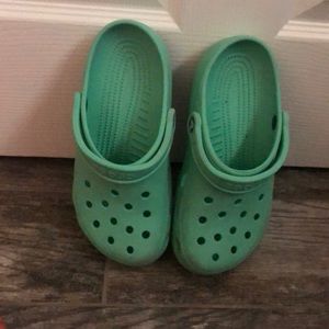 Crocs size 5 mint green